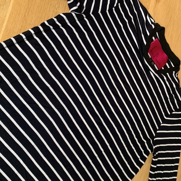 Heidi Merrick DRAKE - midnight & white nautical striped crew tee - Picture 4 of 11